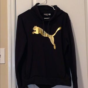 Black and gold puma athletic hoodie